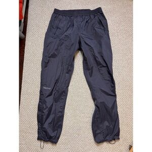 Marmot Mens XL PreCip Eco Waterproof Rain Pants Black Hiking Outdoor Ripstop